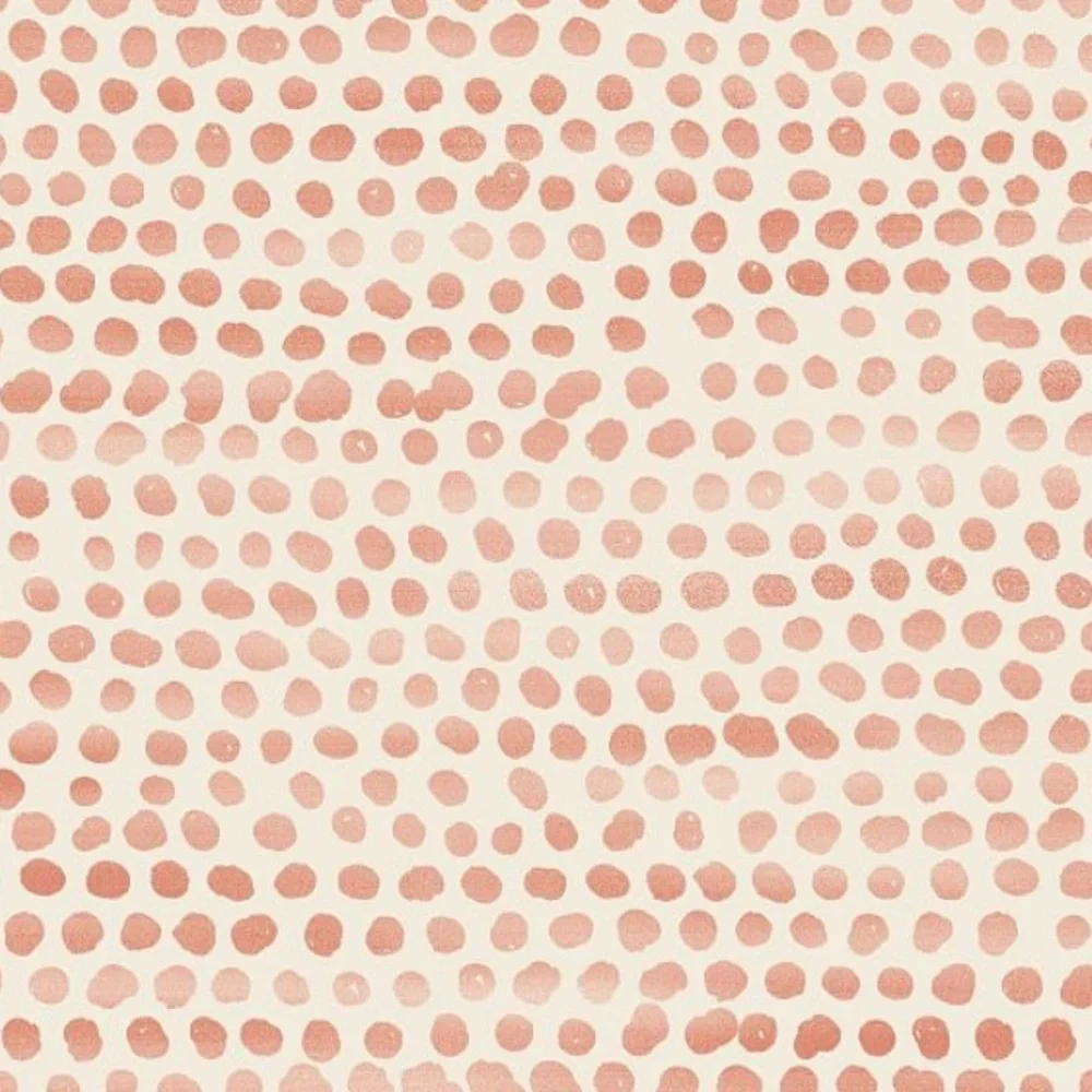 Tempaper Self-Adhesive Wallpaper, Moire Dots Coral MD10580
